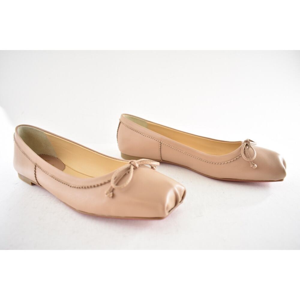 Christian Louboutin Mamadrague Flat Nude Blush Beige Nappa Ballet Ballerina 40 - Picture 4 of 16